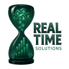 Hourglass containing houses and chart; 