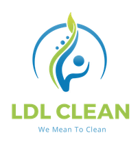 A logo for a company called ldl clean that says `` we mean to clean ''.