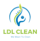 A logo for a company called ldl clean that says `` we mean to clean ''.