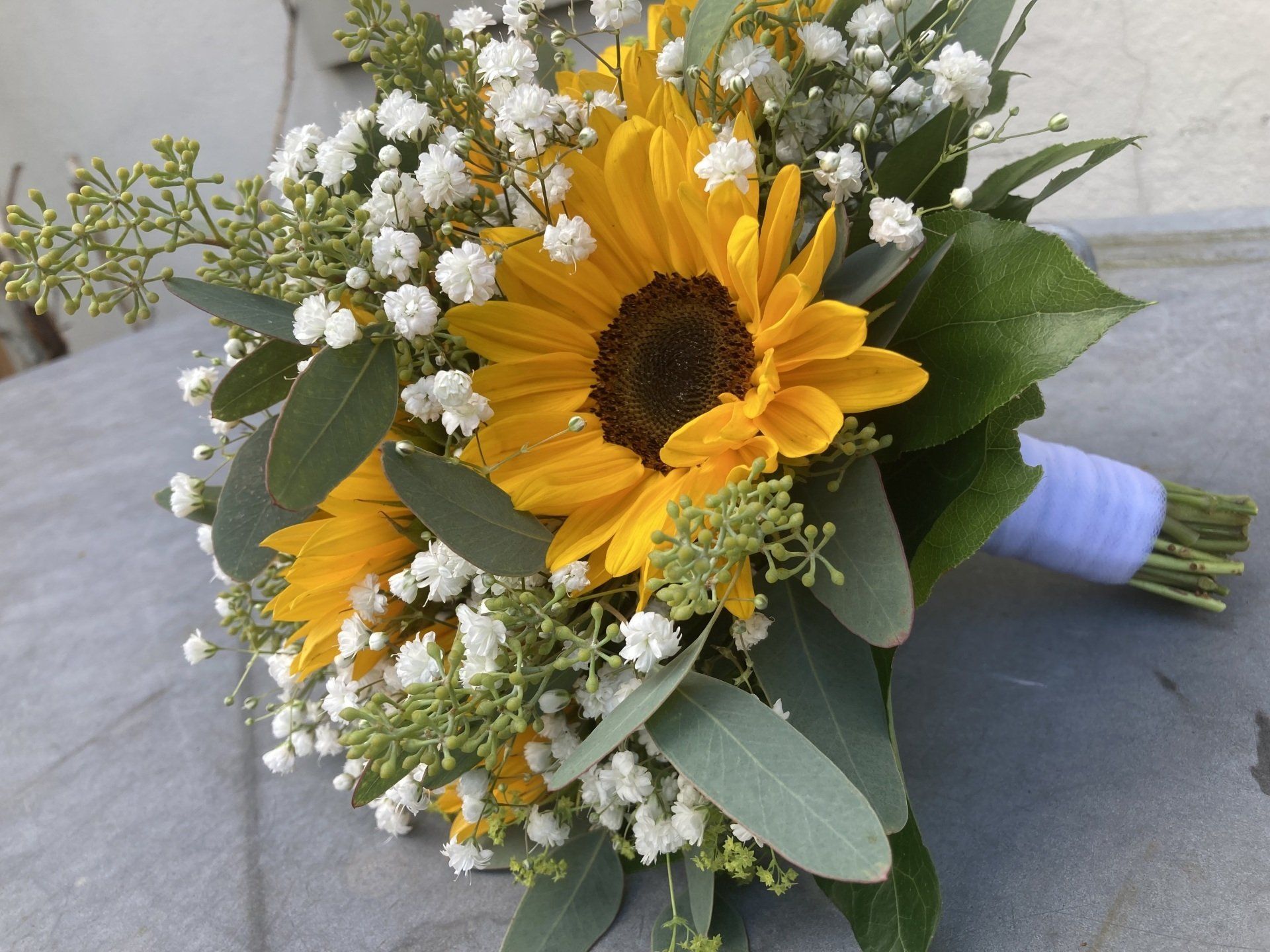 Hochzeitsstrauß mit Sonnenblume