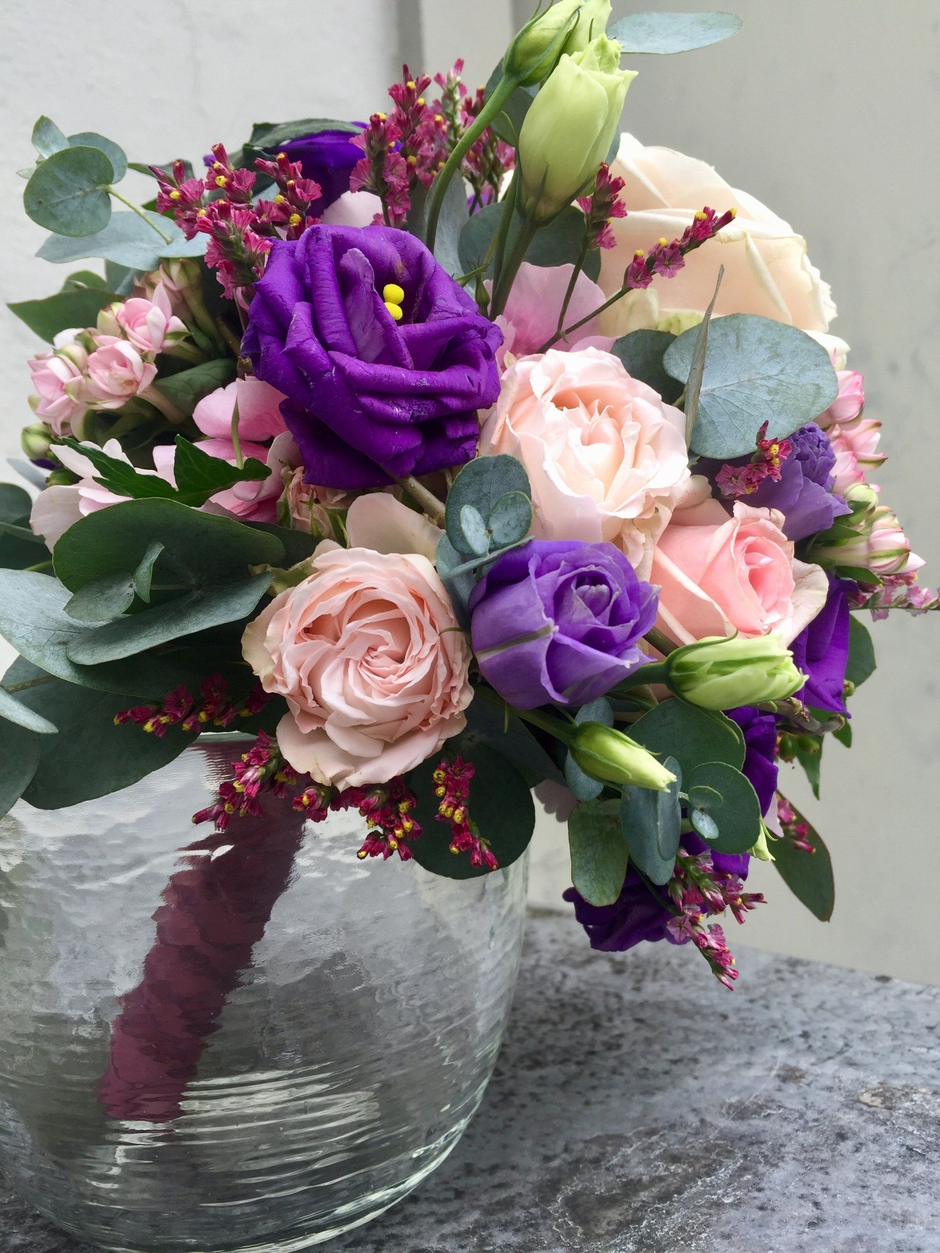 blass und violett Bouquet Hochzeit munsingen