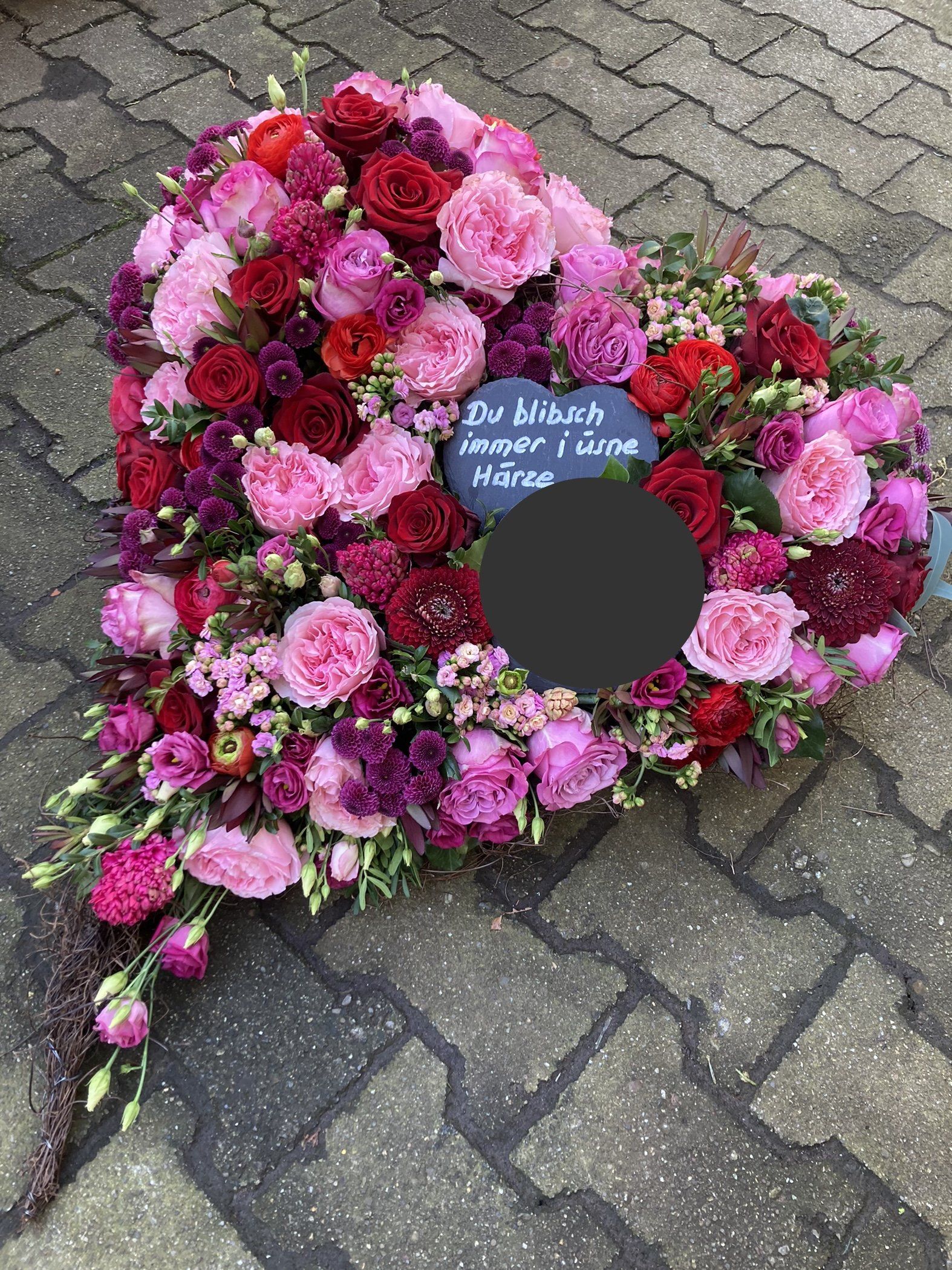 Blumenkranz für zärtliche Trauer