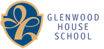 The logo for glenwood house school is blue and gold