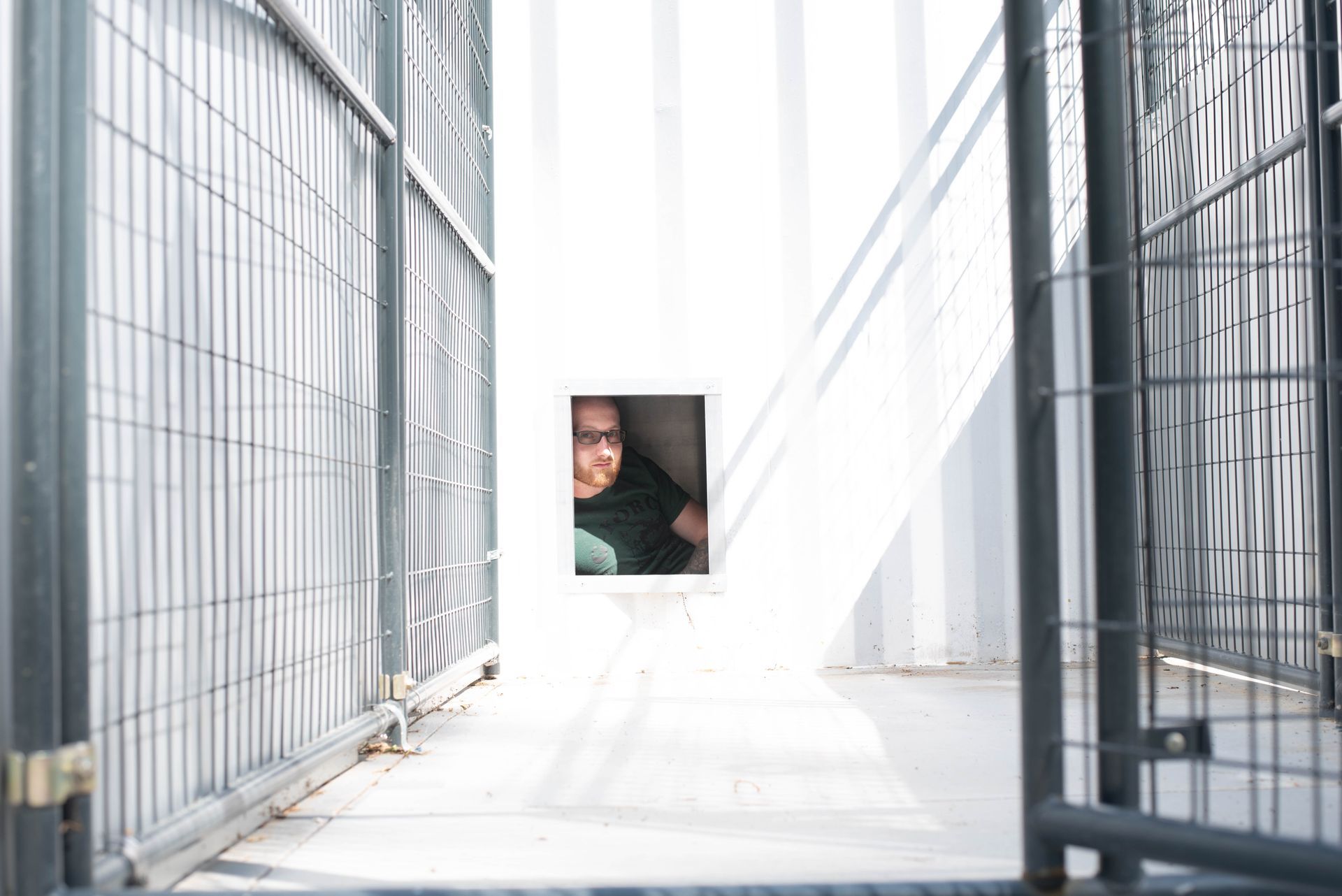 Man Inside A Small Hole — Middleborough, MA — G-Force Kennels