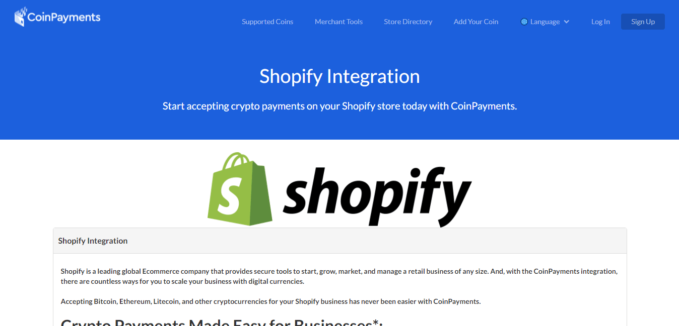 CoinPayments.net for shopify payment CoinPayments.net for shopify payment