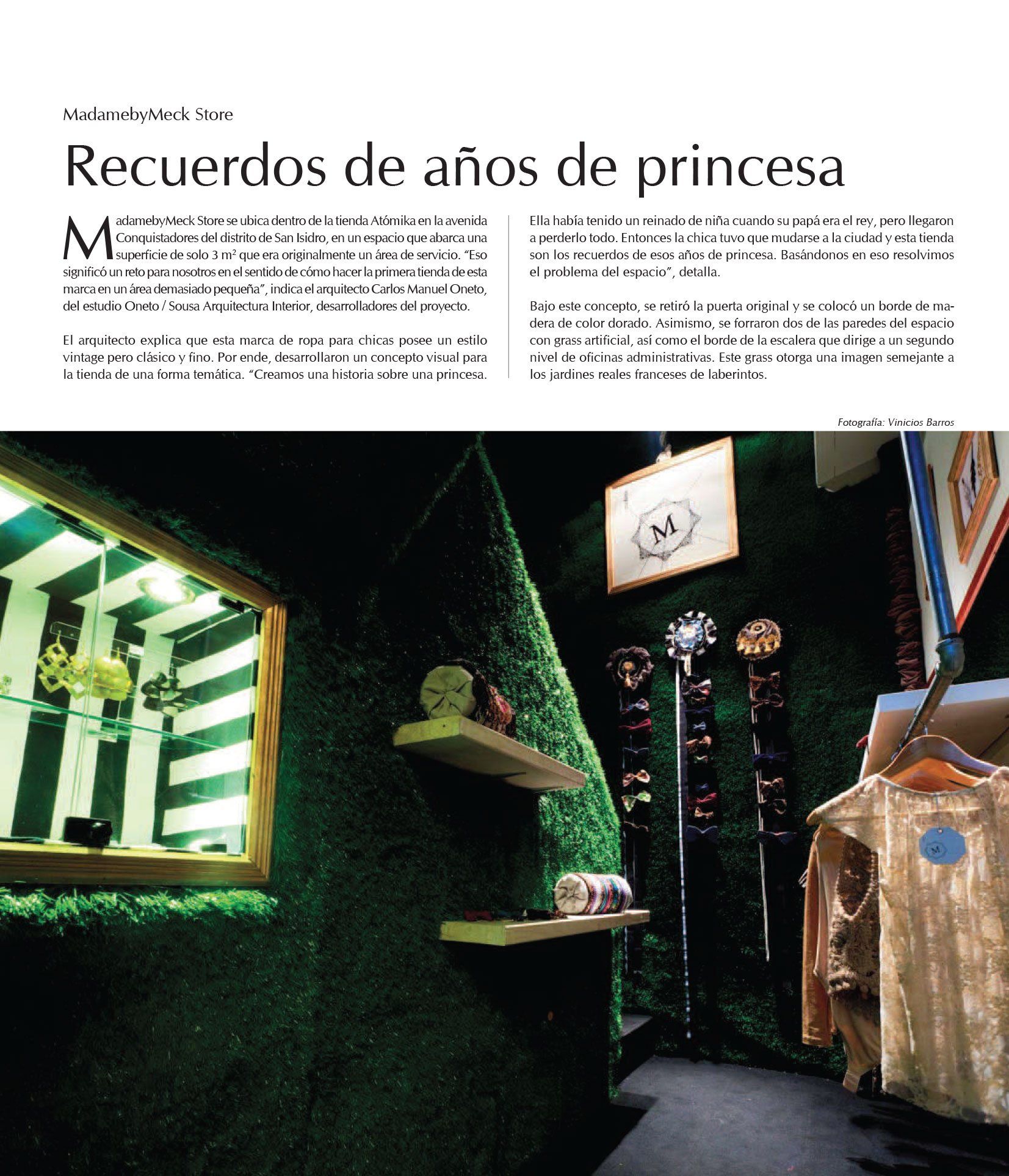 Un artículo periodístico sobre recuerdos de los años de princesa