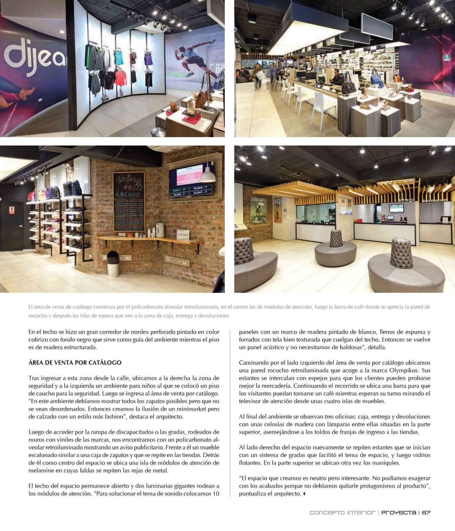 Un collage de cuatro fotografías de una zapatería.