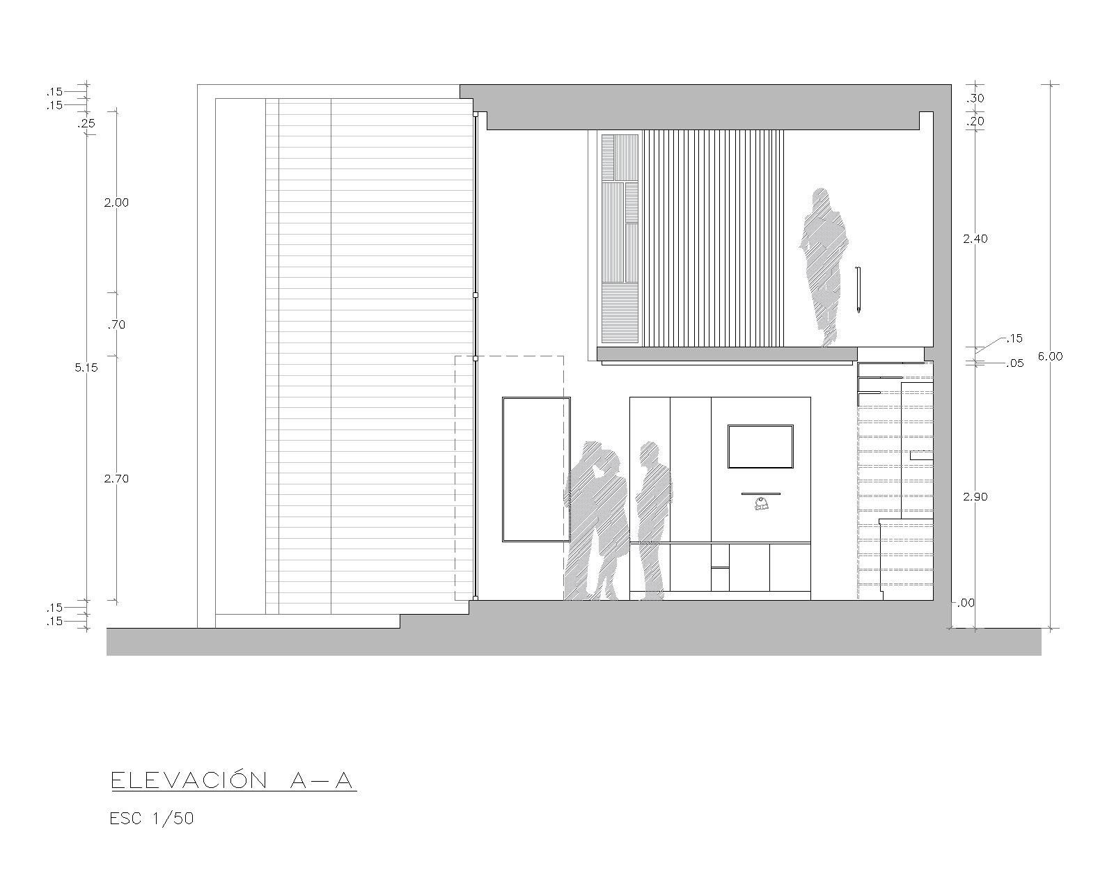 Un dibujo en blanco y negro de un edificio con dos personas paradas frente a él.