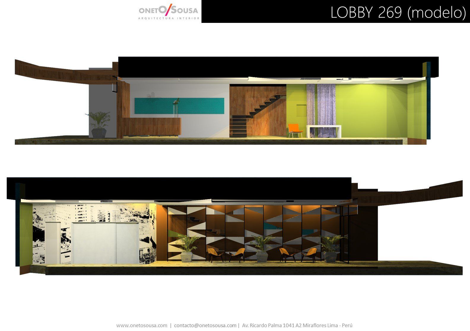 Una imagen generada por computadora de un edificio con muchas ventanas.