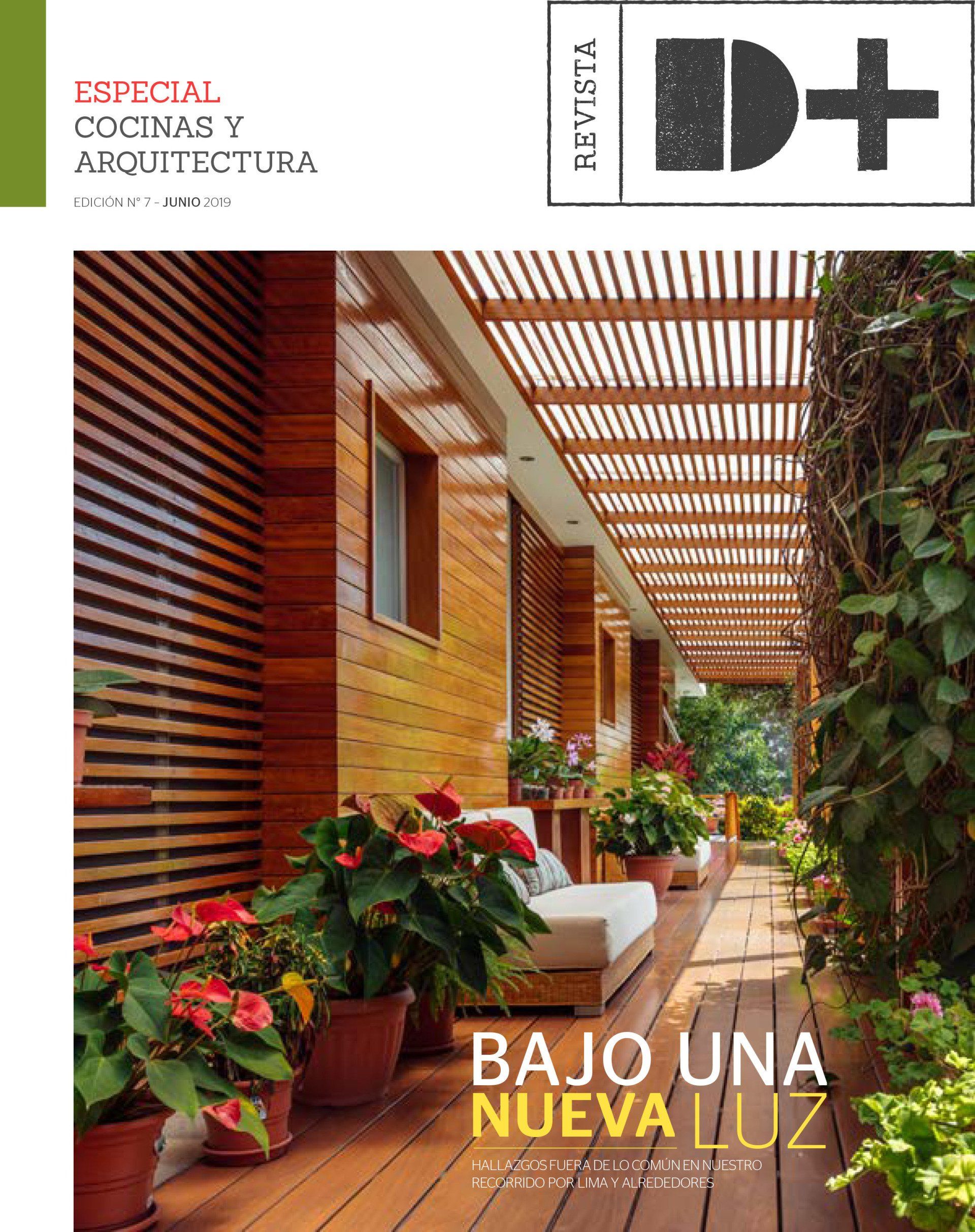 A magazine cover for bajo una nueva luz with a picture of a balcony