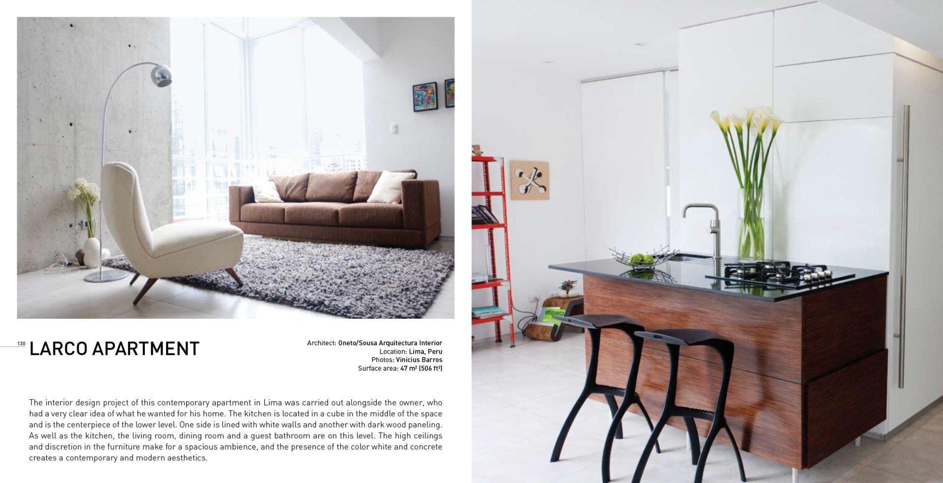 Una foto de una sala de estar y una foto de una cocina.