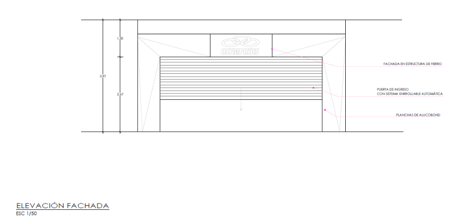 Un dibujo en blanco y negro de una puerta de garaje sobre un fondo blanco.