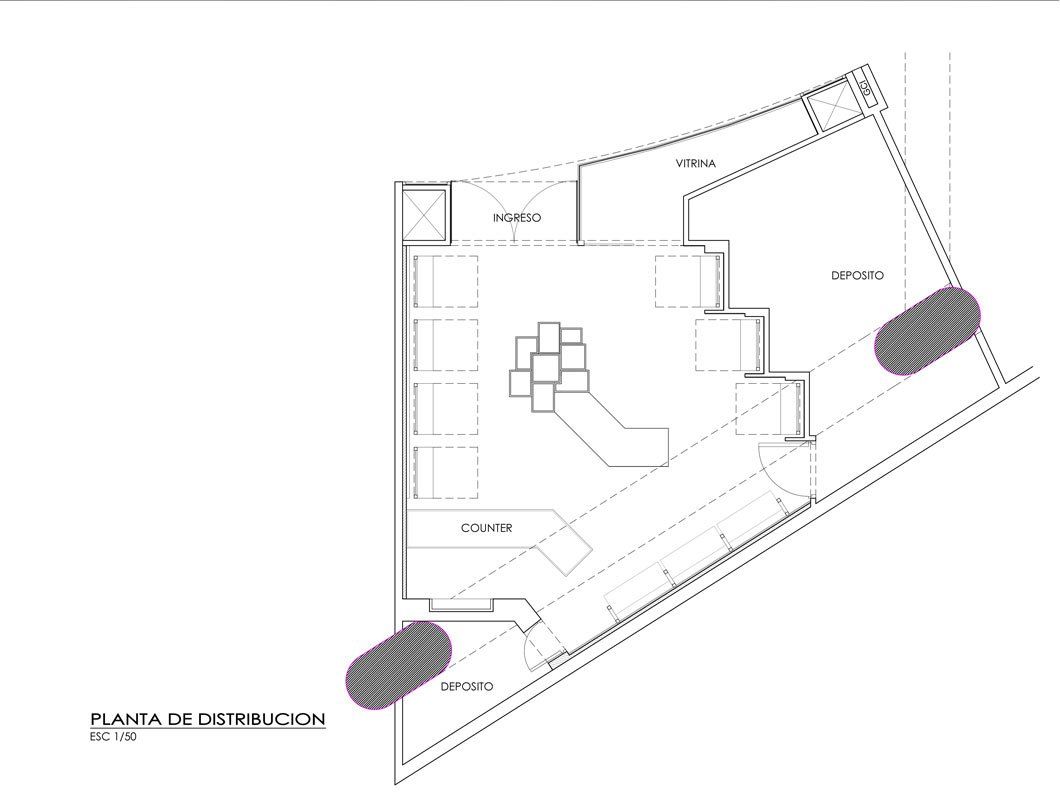 Un plano en blanco y negro de un edificio.