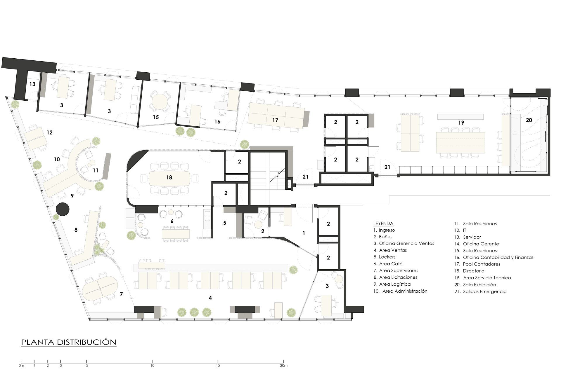 Un plano en blanco y negro de un edificio.