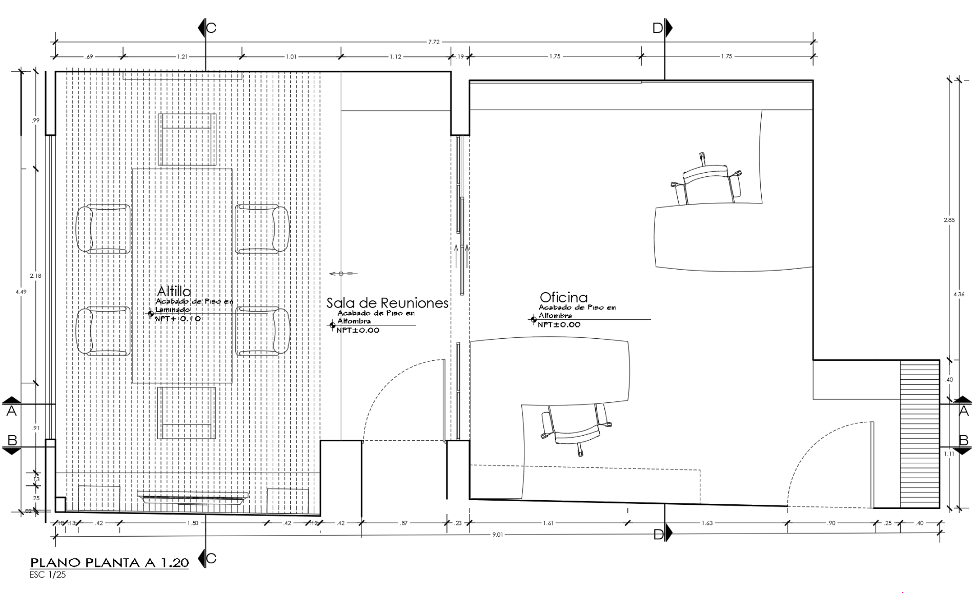 Un dibujo en blanco y negro de un plano de un edificio.
