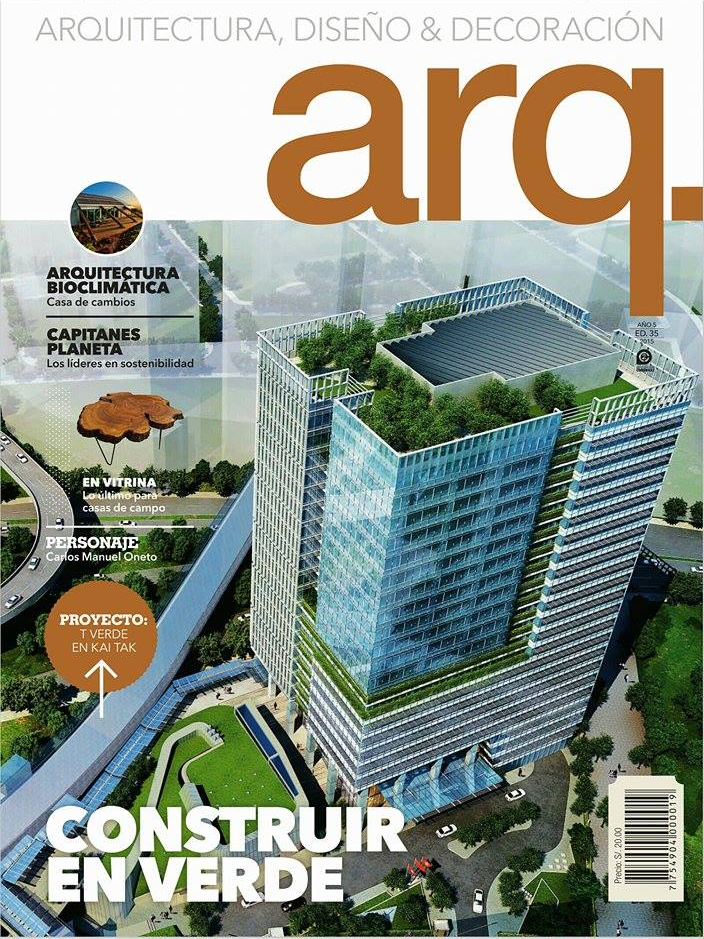Una vista aérea de un edificio en la portada de una revista.