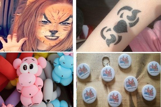 animations grimage tatouages sculptures ballons