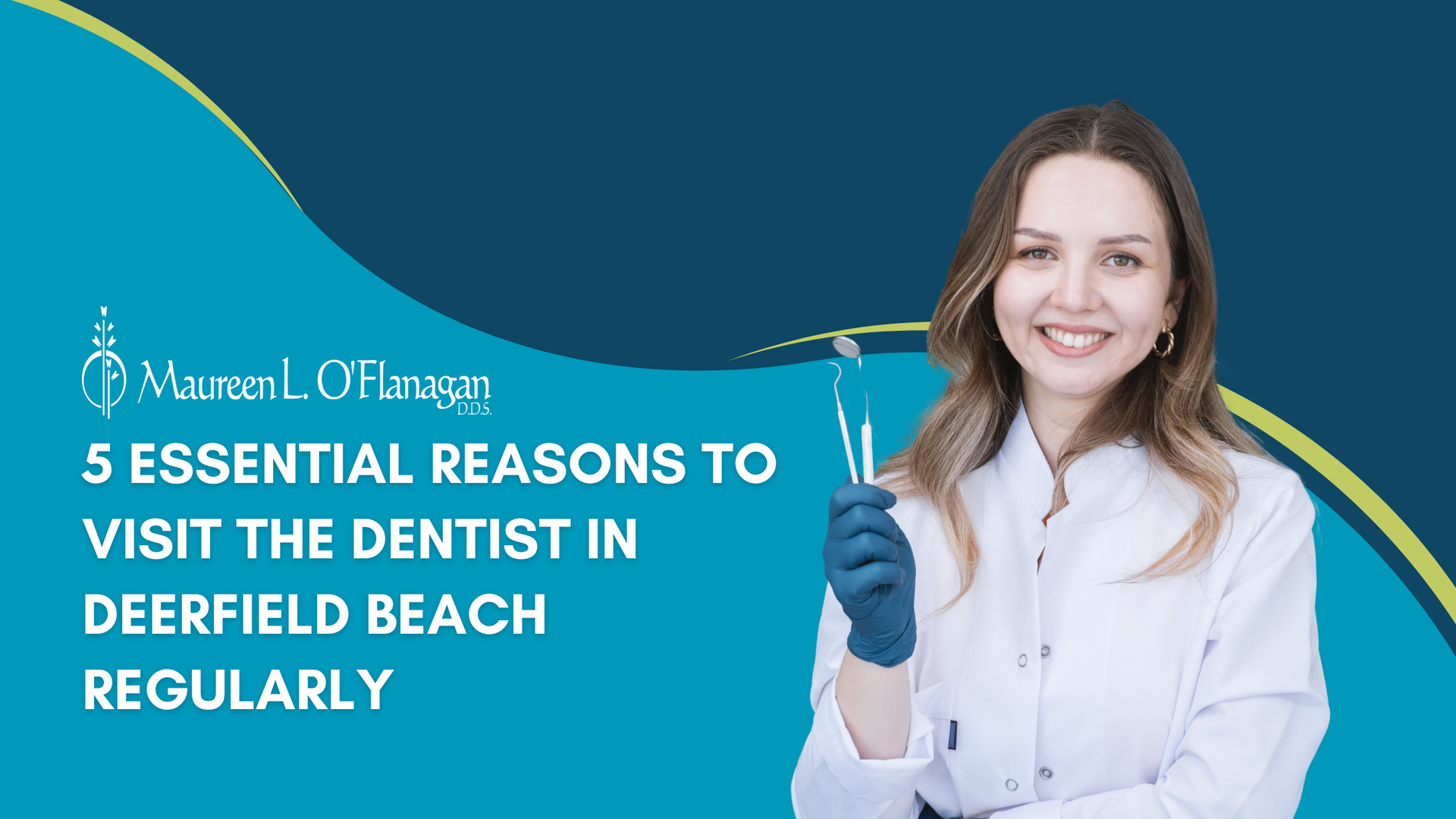 A woman in a lab coat is holding a syringe and a toothbrush.