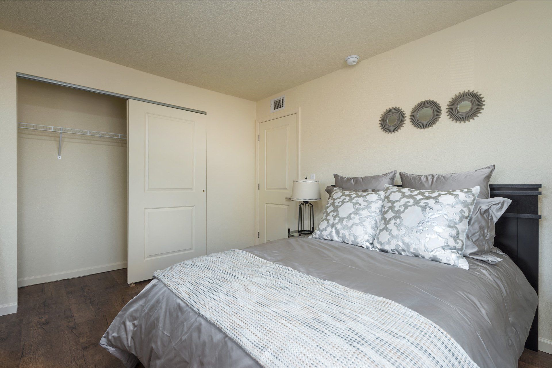 Westport Crossing Apartments bedroom - staged.