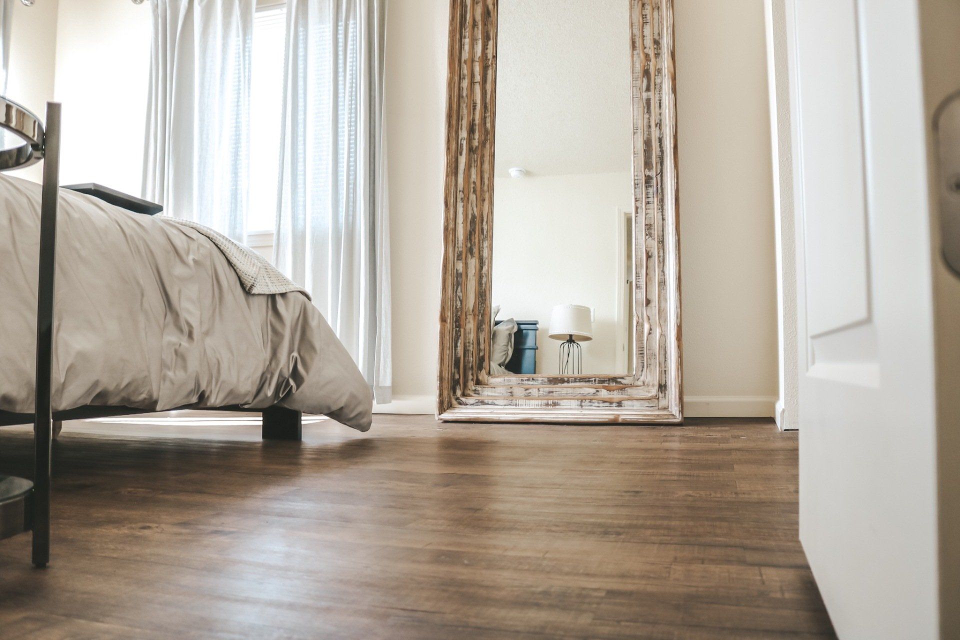 Westport Crossing Apartments bedroom - staged.