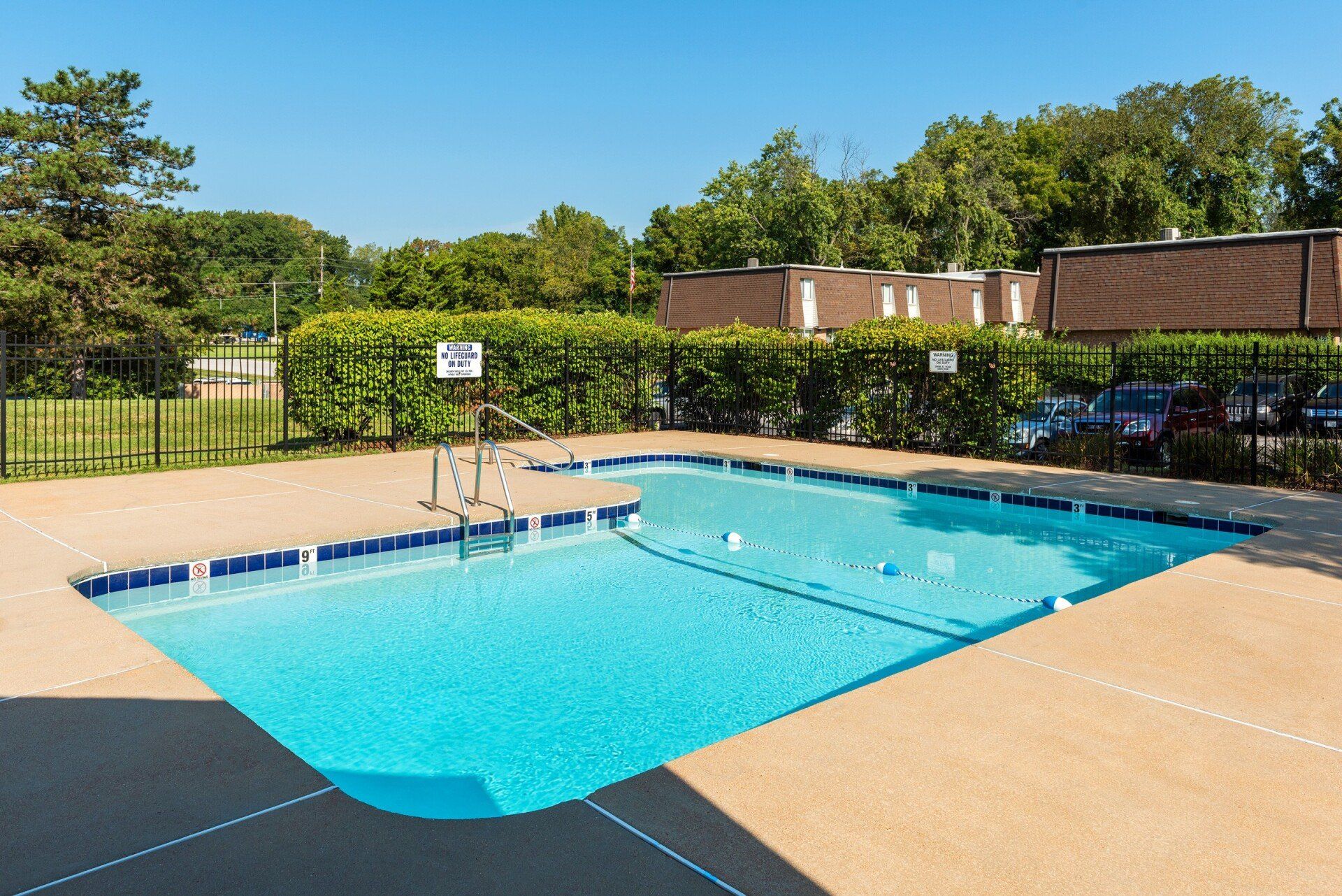 Westport Crossing Apartments community pool area.