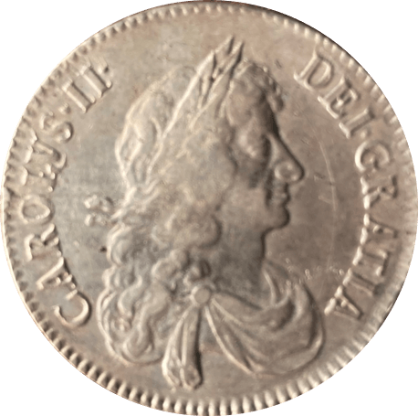 Charles II coin, front
