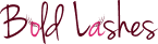 Bold Lashes logo in dark pink script with lash accents.
