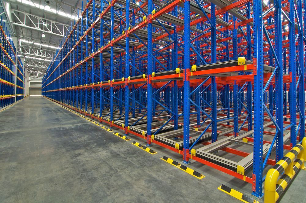 Pallet Racking System On A Warehouse