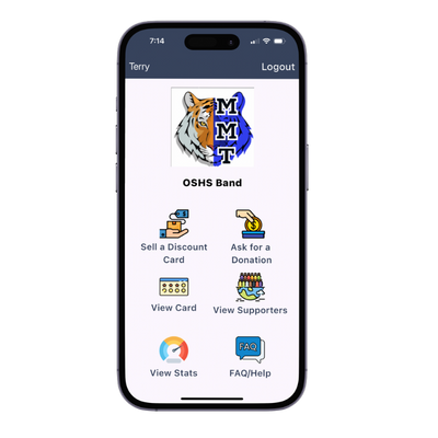 A phone with the oshs band app on it