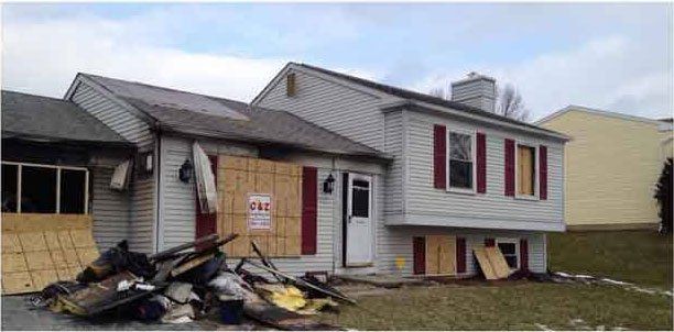 House Damage By Fire Before — Disaster Repair in Harrisburg, PA