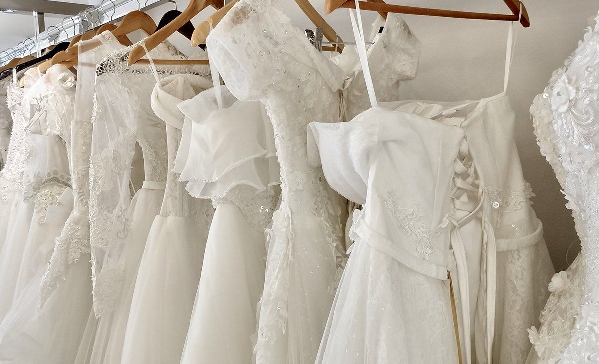 Row Of Wedding Gown — Arlington, TX — Bond Cleaners