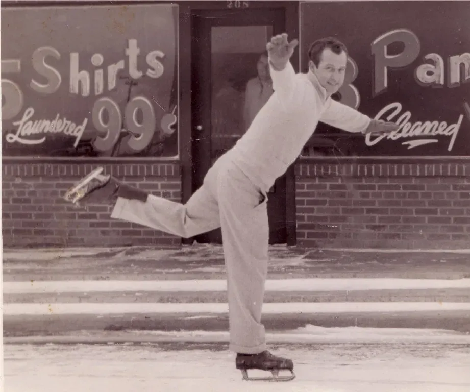 Photo taken outside of the original Bond Cleaners location.