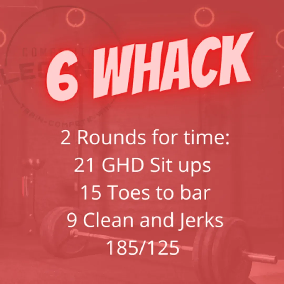 A red sign that says 6 whack on it