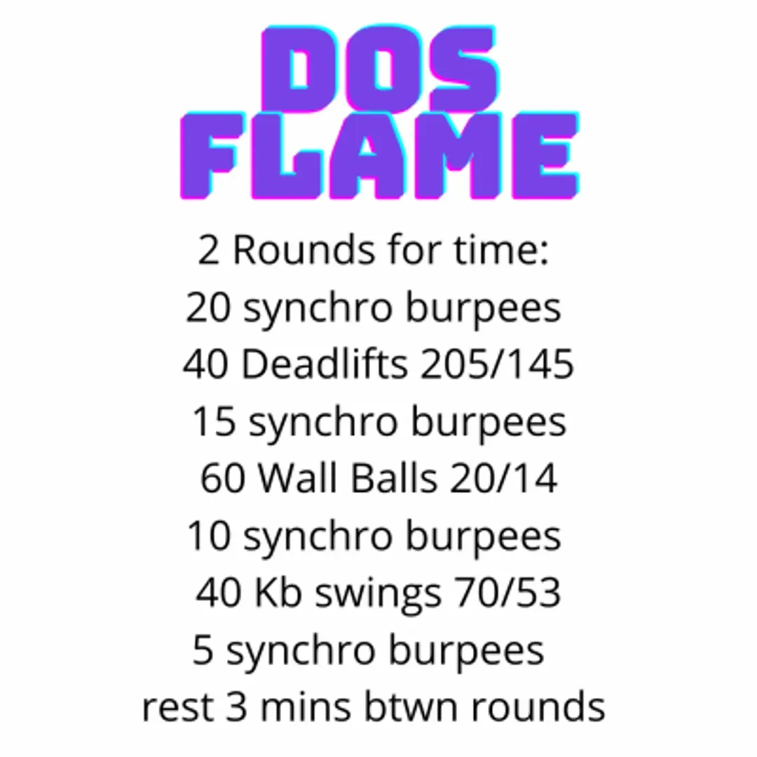 A poster with the words dos flame on it
