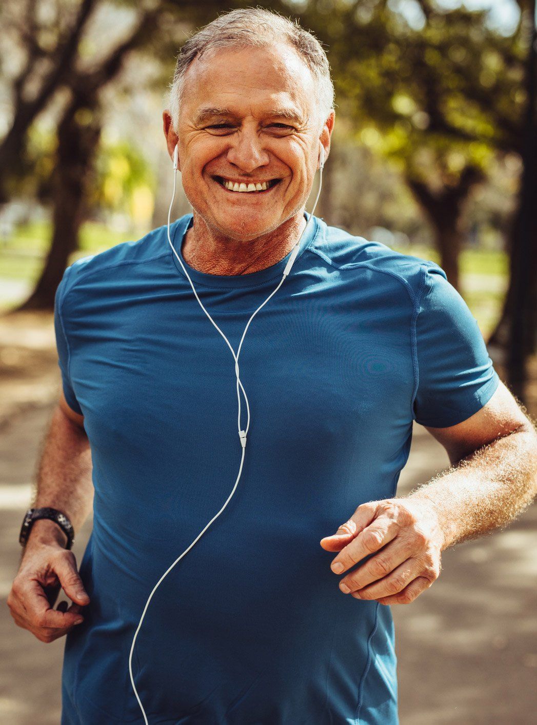 Respiratory and Cardiology Issues — Happy Elder Man Jogging in Chantilly, VA