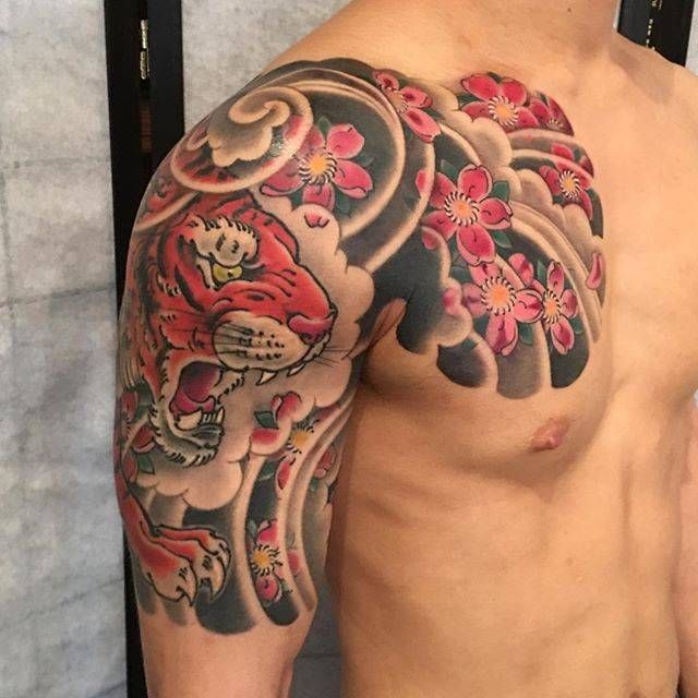 twin tiger chest tattoo｜TikTok Search