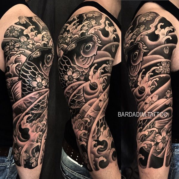 Black Totem Tattoo Sleeve Tattoo full Arm Tattoo Sleeves cool Men women  Nylon Tattoos dragon snake tattoo arm flower tatoos new - AliExpress