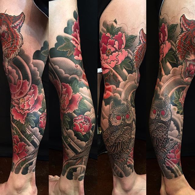 Japanese Tattoo Sleeve - Leg Sleeve