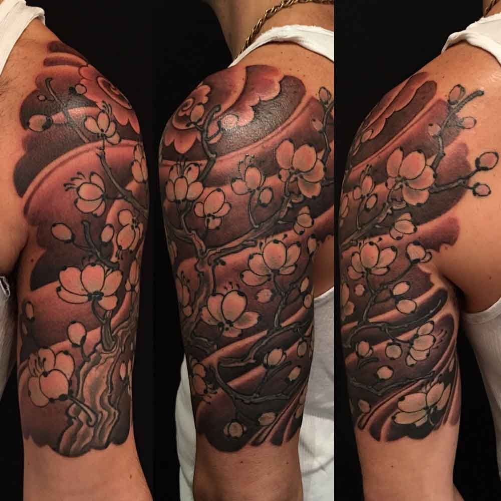 Plum tattoo sleeve