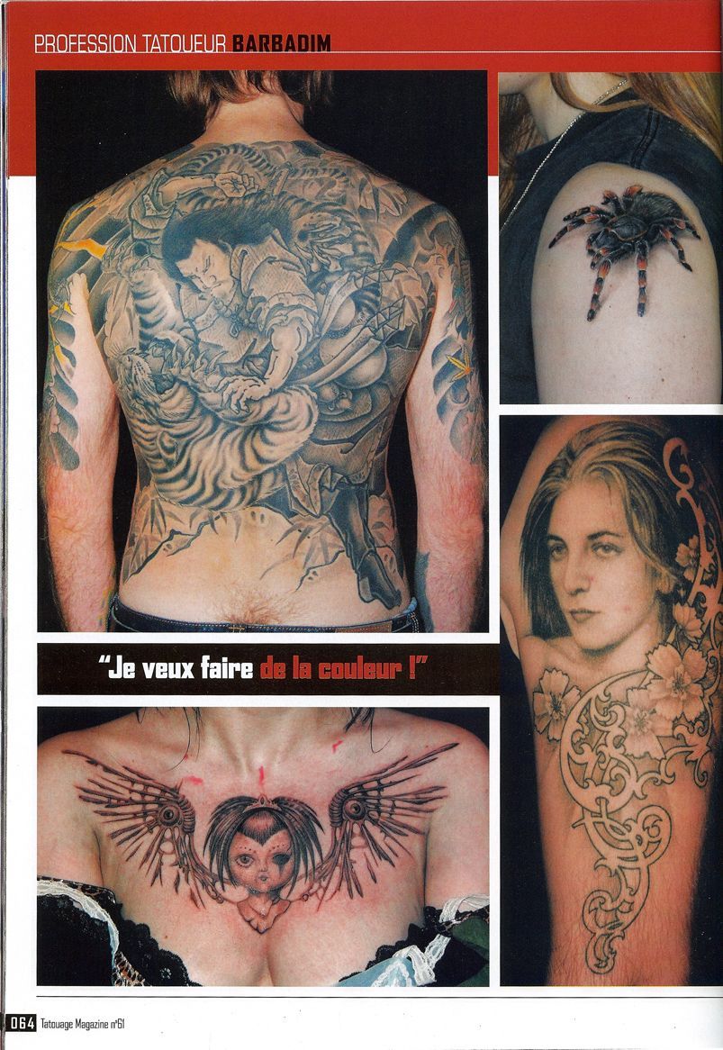 A man has a tattoo of a spider on his arm