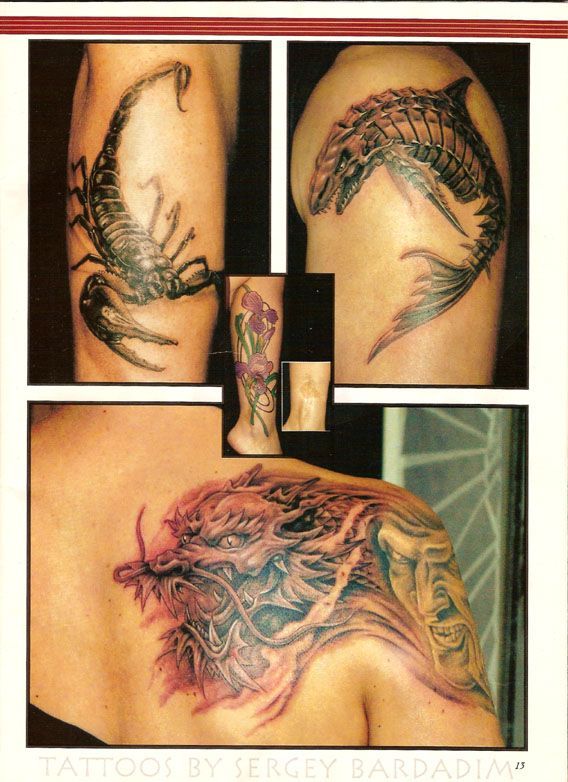 A tattoo of a scorpion on a person 's arm