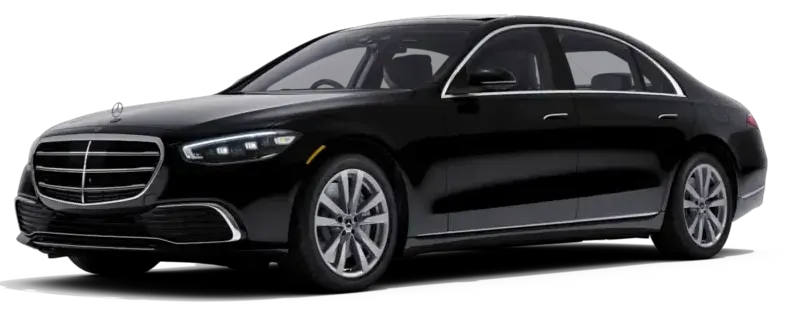 A black cadillac is shown on a white background.