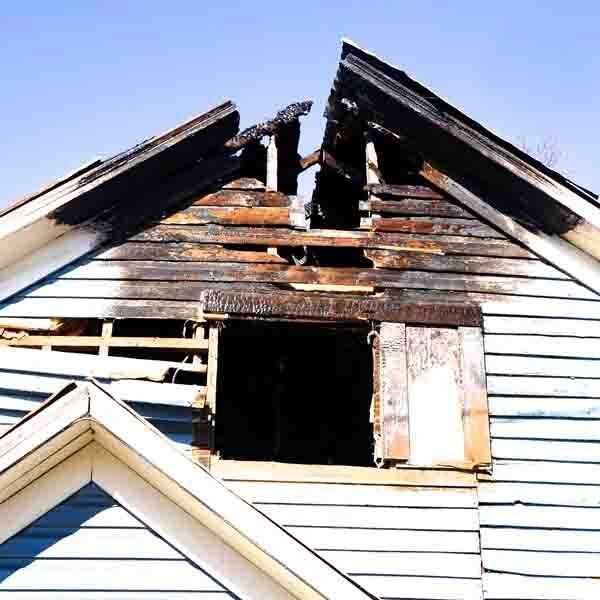 fire damaged siding