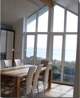 dining room and large windows