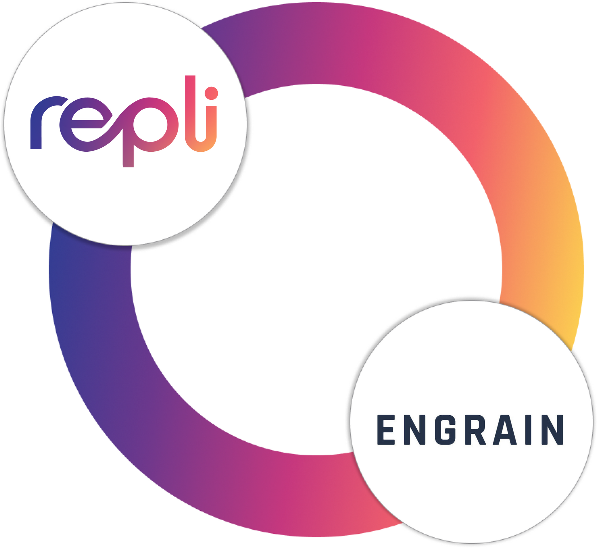 A logo for a company called repli and engrain