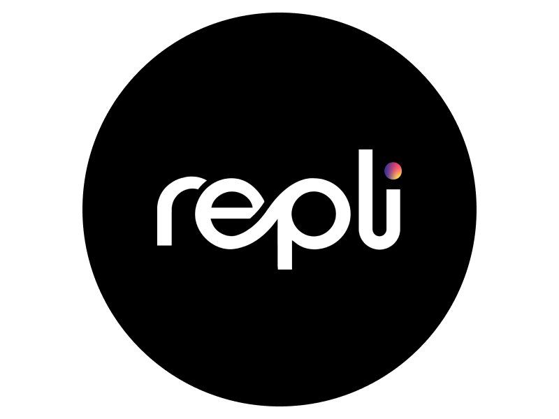 Repli Secondary Logo Over Black Background