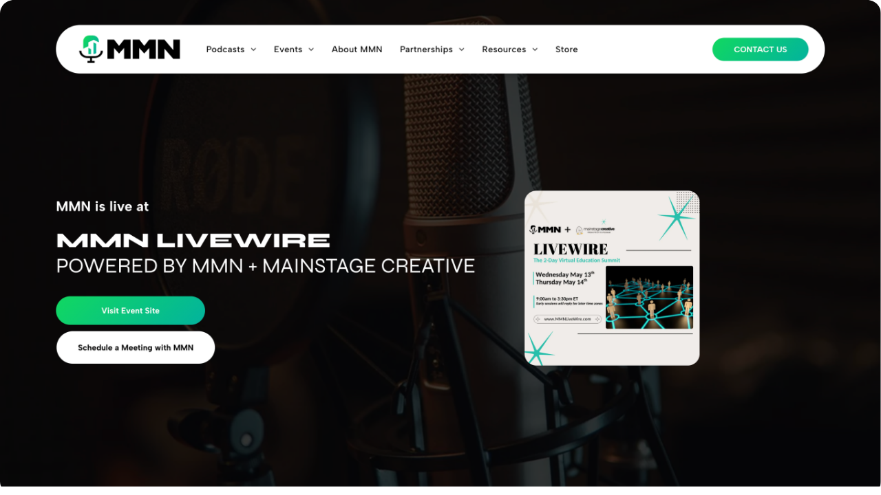 Multifamily Breakfast Club Website Desktop View