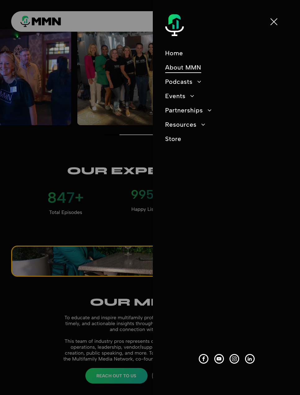 Multifamily Breakfast Club Website Tablet View