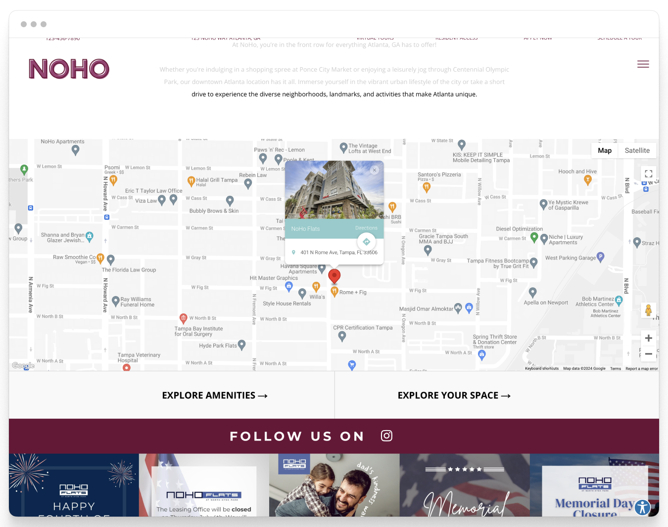 Neighborhood Page of Noho Property Website Theme