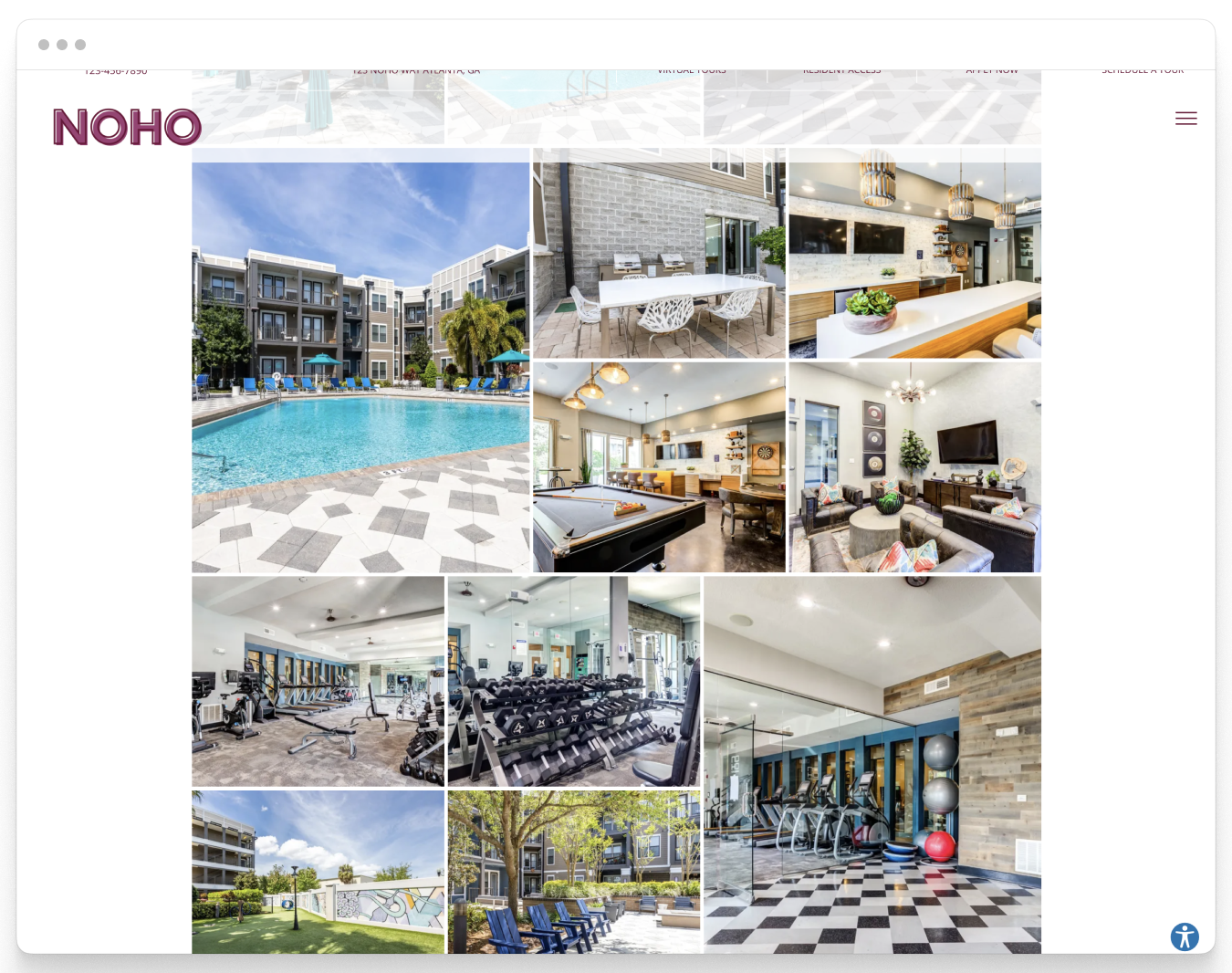 Gallery Page of Noho Property Website Theme